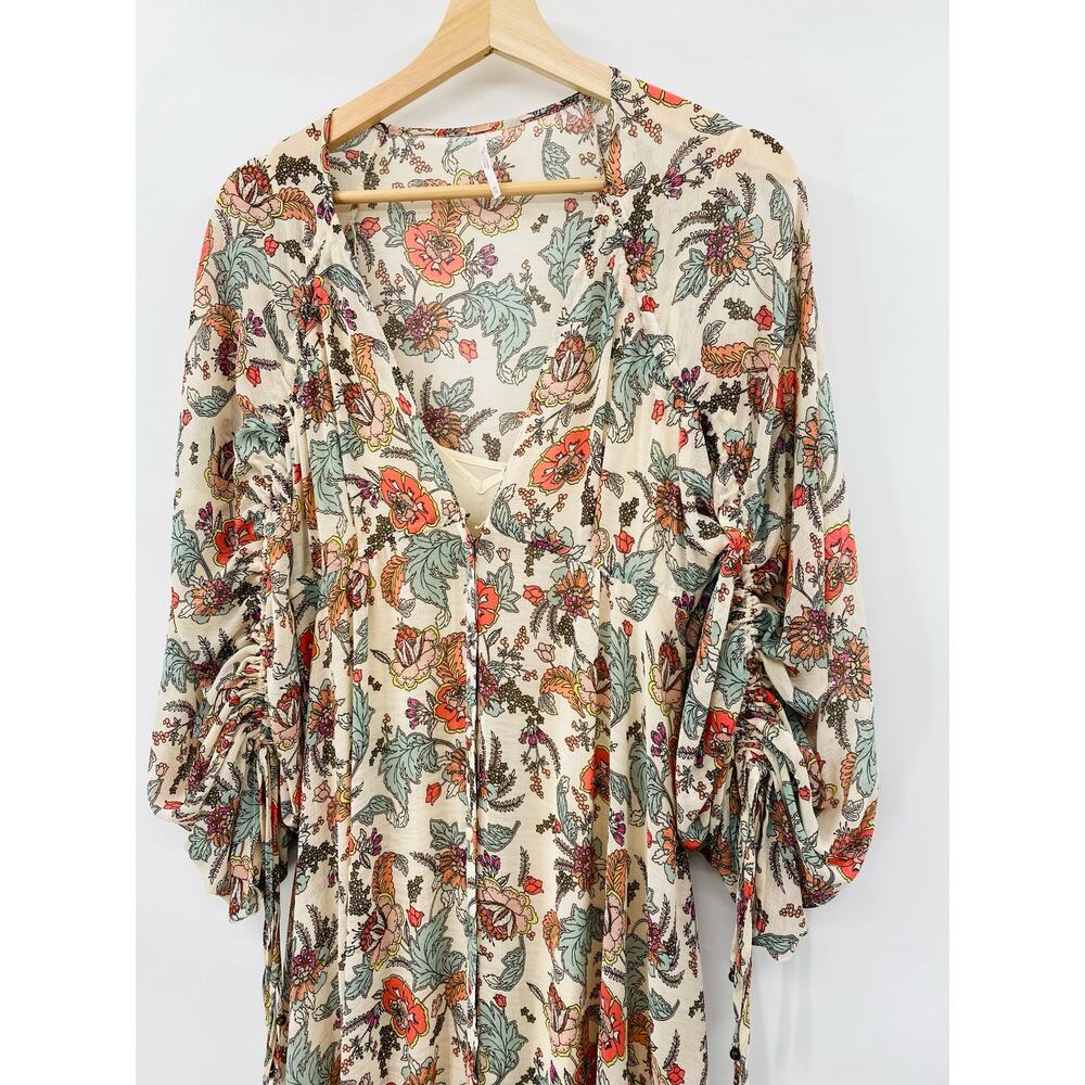 Free People Earth Folk Maxi Dress in Tea Combo - Picture 4 of 11